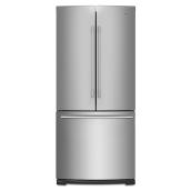 Réfrigérateur à portes françaises Whirlpool avec FreshFlow, 20 pi³, acier inoxydable, 30 po