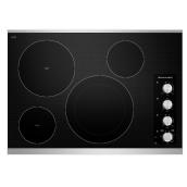 30-in Electric Cooktop - Black/Stainless Steel
