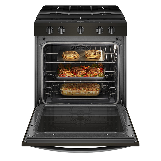 Whirlpool Slide-In Smart Gas Range - 5.8-cu ft. - Black Stainless Steel