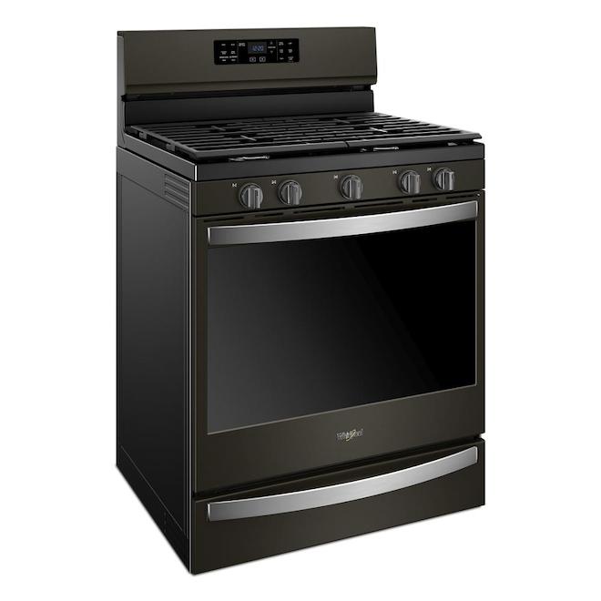 Gas Range with Fan Convection -5.8 cu. ft. - Black Stainless