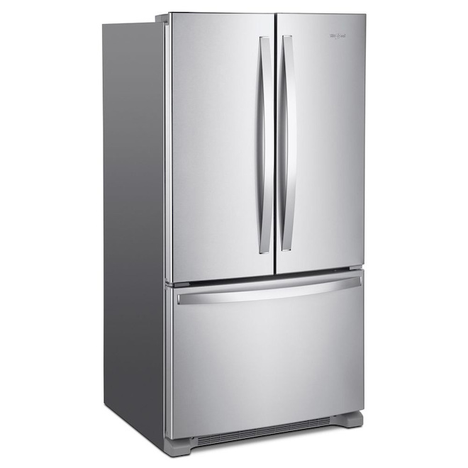 Whirlpool 36-In French Door Refrigerator with Interior Water Dispenser 20-Ft³ Stainless Steel ENERGY STAR®