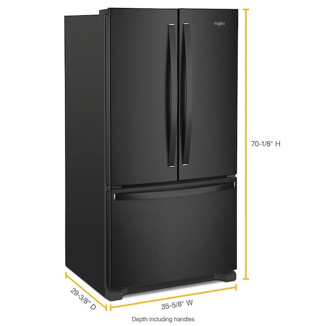 Refrigerator with Interior Dispenser - 20 cu. ft. - Black