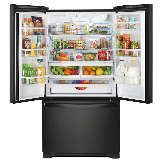 Refrigerator with Interior Dispenser - 20 cu. ft. - Black