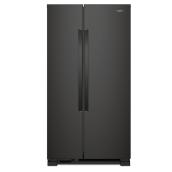 Whirlpool Side-by-Side Refrigerator with Electronic Temperature Controls - 33-in - 21.7-cu ft - Black