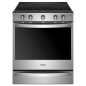 Whirlpool Slide-In Convection Electric Range - FlexHeat Element - 6.4-cu ft - 30-in - Stainless Steel