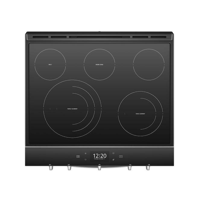 Cuisinière électrique à convection encastrable Whirlpool, élément FlexHeat, 6,4 pi³, 30 po, acier inoxydable