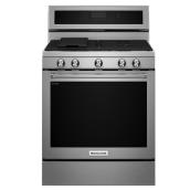 KitchenAid Gas Convection Range - 5.8-cu ft - 30-in - Stainless Steel