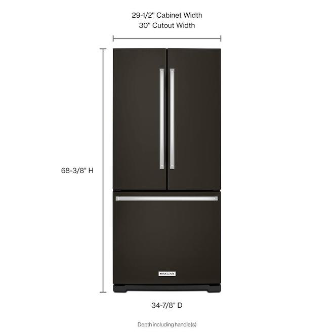 Refrigerator with Interior Dispenser 20 cu. ft - Black Steel