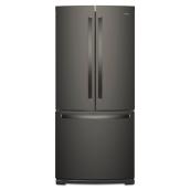 Réfrigérateur à portes françaises, 30", 20 pi³, inox noir