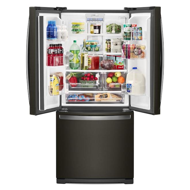 French-Door Refrigerator -30in - 20 cu. ft. - Black Stainless