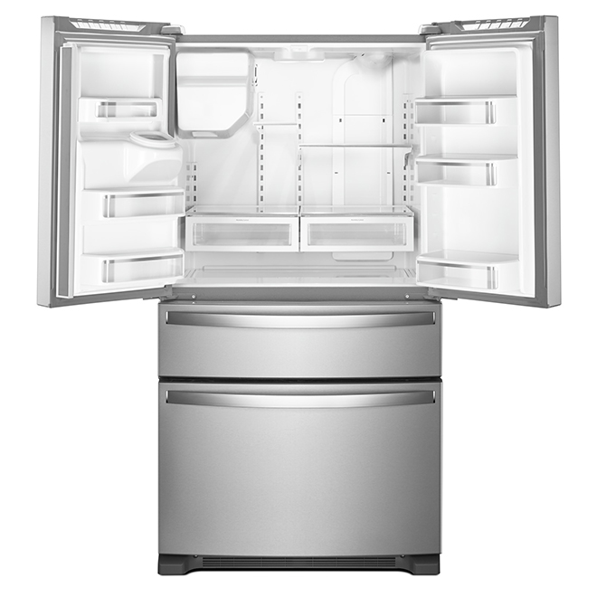 Whirlpool 24.5-cu ft French Door Refrigerator with Water Dispenser and Ice Maker - Stainless Steel