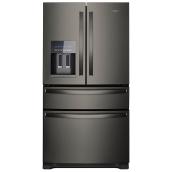 Whirlpool 24.5-cu ft French Door Refrigerator, Water Dispenser and Ice Maker - Black Stainless Steel