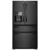 Réfrigérateur avec tiroir extérieur, 25 pi³, noir