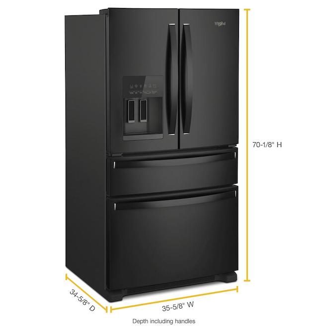 Refrigerator with Exterior Drawer - 25 cu. ft. - Black