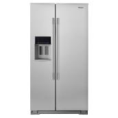 Whirlpool Side-by-Side Refrigerator with Ice Maker - 36-in - 20.5-cu ft - Stainless Steel