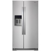 Whirlpool 36-In Side-by-Side Refrigerator with Water/Ice Dispenser 28.4-Ft³ Smudge-Proof Stainless Steel