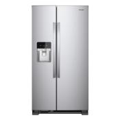Whirlpool Side-by-Side Refrigerator with Icemaker - 36-in - 24.5-cu ft - Stainless Steel