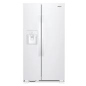 Whirlpool Side-by-Side Refrigerator with Icemaker - 36-in - 24.5-cu ft - White