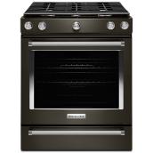 KitchenAid Gas Range - 30-in - 5.8-cu ft - Black Stainless Steel