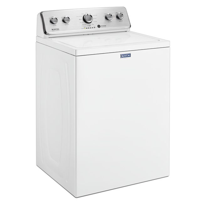 Laveuse Maytag à chargement vertical, 3,8 pi³, blanche