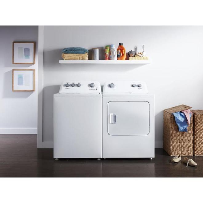 Sécheuse électrique 29 po Whirlpool à évent 7,0 pi³ porte battante réversible blanche