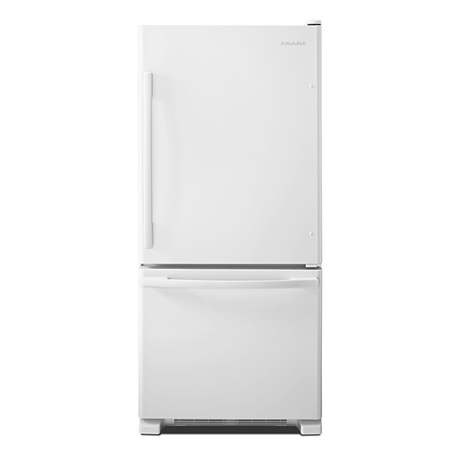 AMANA Réfrigérateur à congélateur inférieur 30, 18,7 pi³, blanc