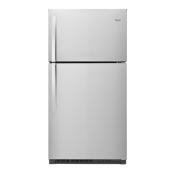 Réfrigérateur à congélateur supérieur, 33", 21,3 pi³, inox
