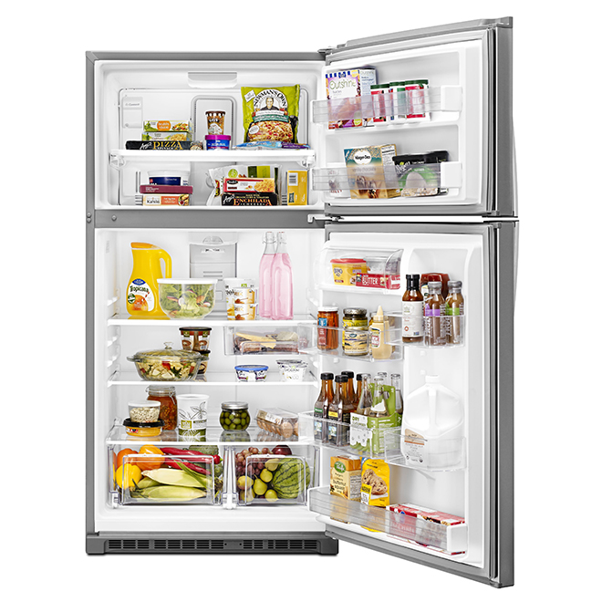 Top-Freezer Refrigerator - 33" - 21.3 cu. ft. - Stainless Steel