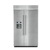KitchenAid 48-in Built-In Side-by-Side Refrigerator with Icemaker - 29.5-cu ft - Stainless Steel