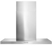 Hotte de cuisine murale, type cheminée, 30", 400 pi³/min, inox