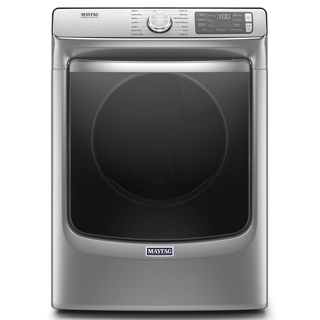 Maytag Smart Electric Dryer - 7.3-cu ft - Chrome Shadow