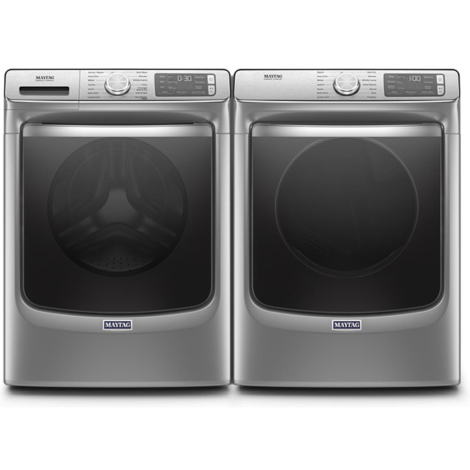 Maytag Smart Electric Dryer - 7.3-cu ft - Chrome Shadow