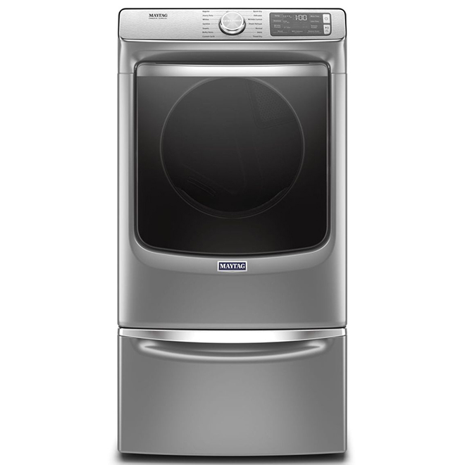 Maytag Smart Electric Dryer - 7.3-cu ft - Chrome Shadow