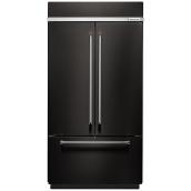 KitchenAid Built-in French Door Refrigerator - 42-in - 24.2-cu ft - Black Stainless Steel