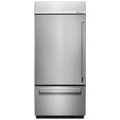 KitchenAid Bottom Freezer Built-in Refrigerator - Right Handle - 36-in - 20.9-cu ft - Stainless Steel