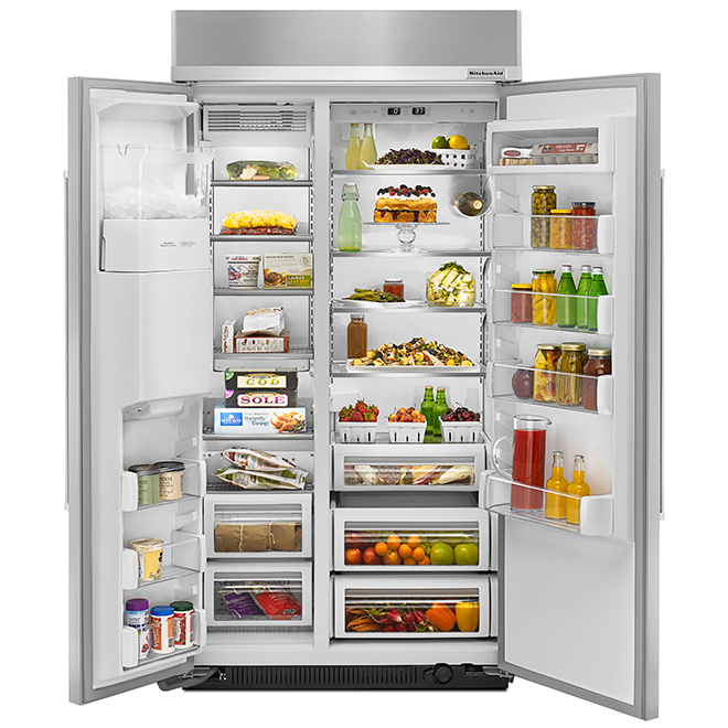 Kitchenaid Side By Side Refrigerator 25 Cu Ft 42 In Stainless Steel Kbsd612ess Rona