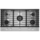 KitchenAid Gas Cooktop - 5 Burners - 36-in - 20,000 BTU - Stainless Steel