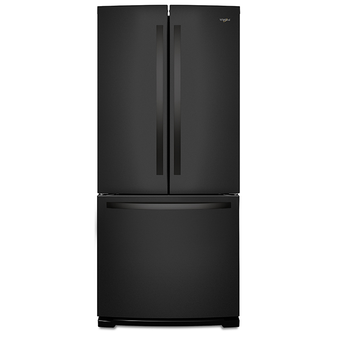 French-Door Refrigerator with Ice Maker - 20 cu. ft. - Black