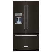 Réfrigérateur à portes françaises, 33", 26,8 pi³, inox noir