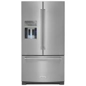 Réfrigérateur à portes françaises KitchenAid avec fini PrintShield, 36 po, 26,8 pi³, acier inoxydable