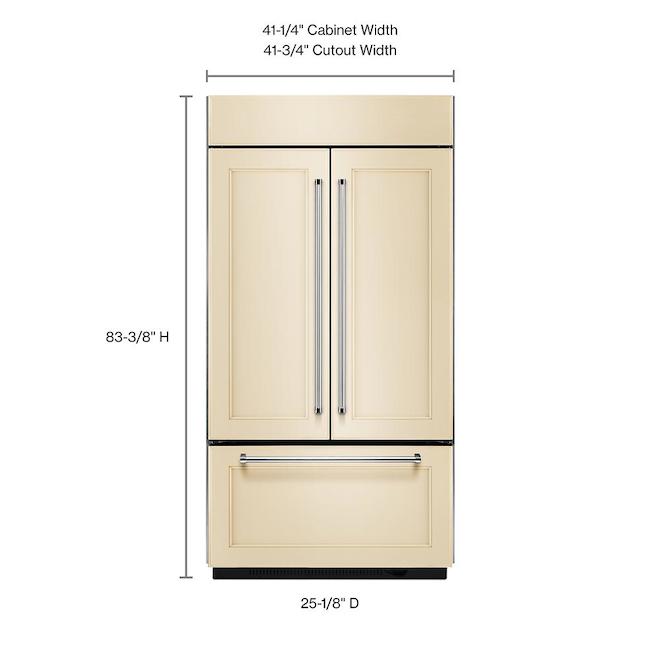 KitchenAid French Door Refrigerator - Panel-Ready - 42-in - 24.2-cu ft