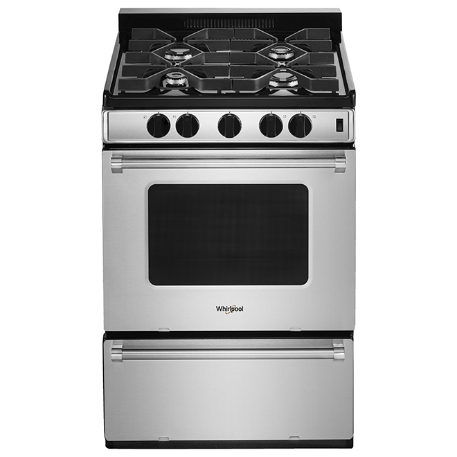 Cuisinière au gaz autoportante Whirlpool, 24", 3 pi³, inox