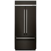 KitchenAid French Door Refrigerator - 36-in - 20.8-cu ft - Black Stainless Steel