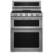 Cuisinière double KitchenAid(MD) au gaz, 30", 6 pi³, inox