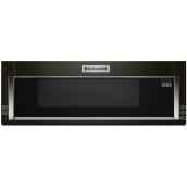 KitchenAid Built-In Low Profile Microwave Oven - Black Stainless Steel - 1000-Watts - 500-CFM - LED Lights