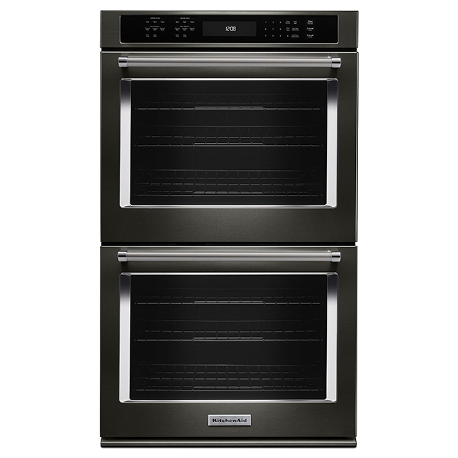 KitchenAid R Double Wall Oven 27 8 6 Cu Ft Black SS   30005995 L 