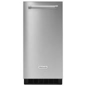 KitchenAid Ice Maker with Automatic Defrost Unit - 15-in - Stainless Steel