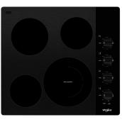 Whirlpool Compact Ceramic Glass Cooktop - 24-in - Black