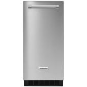 KitchenAid Ice Maker - Auto Defrost - 15-in - Stainless Steel - 25-lb Capacity
