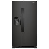 Whirlpool Side-By-Side Refrigerator - 21.4-cu ft - EveryDrop Filtration System - 33-in - Black